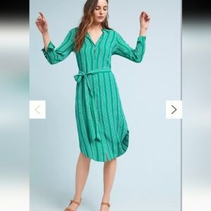 Anthropologie Maeve Martina Belted Shirtdress